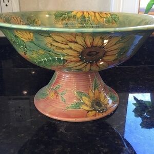 Sunflower Pedastal Bowl